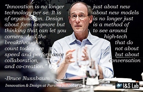 Bruce Nussbaum speaking at the Parsons School of Design in NYC, about new forms of innovation, organisation, communication & collaboration.